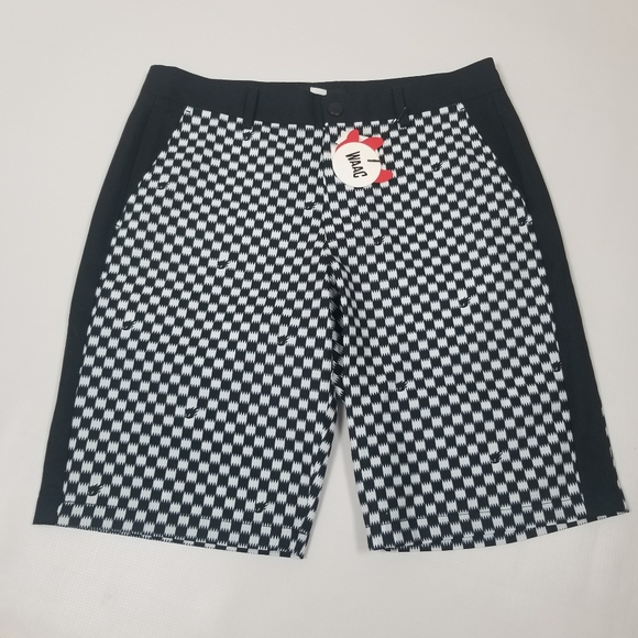 Waac Checkered Golf Shorts Size 2 S/M Waist 31" NWT - Picture 1 of 7